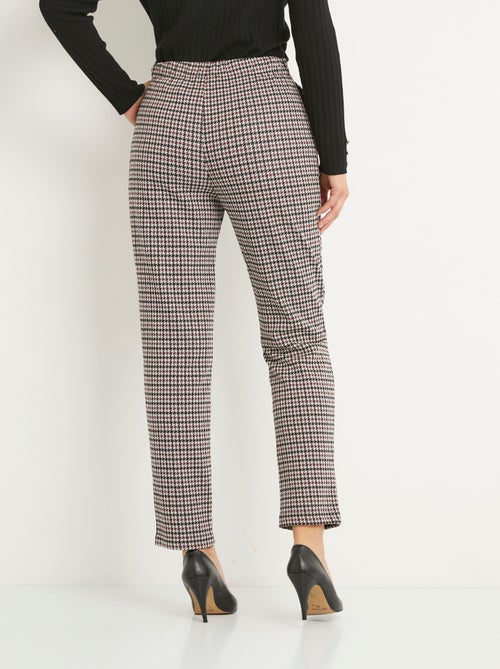 Pantalón recto de punto elástico con cintura elástica - afibel - Kiabi Pantalón recto de punto elástico con cintura elástica - afibel - Kiabi