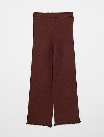 Pantalón recto de punto liso