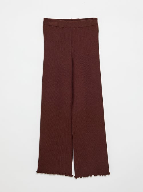 Pantalón recto de punto liso - Kiabi Pantalón recto de punto liso - Kiabi