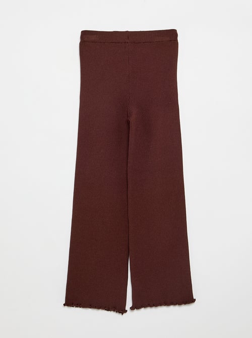 Pantalón recto de punto liso - Kiabi Pantalón recto de punto liso - Kiabi