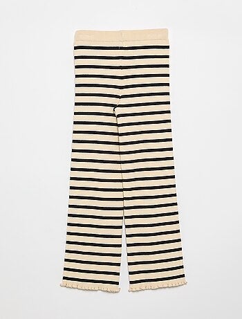 Pantalón recto de punto liso