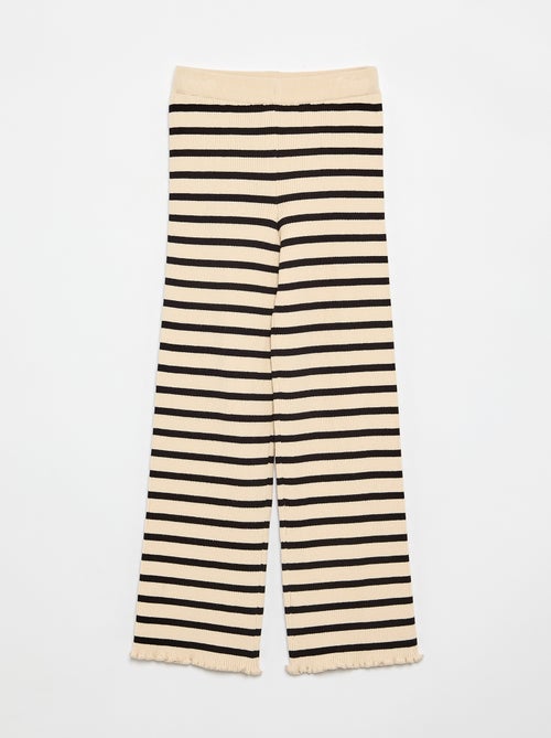Pantalón recto de punto liso - Kiabi Pantalón recto de punto liso - Kiabi