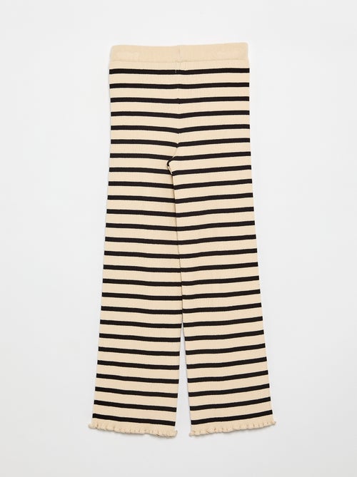 Pantalón recto de punto liso - Kiabi Pantalón recto de punto liso - Kiabi