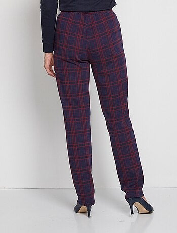 Pantalón recto de punto liso o jacquard - Afibel