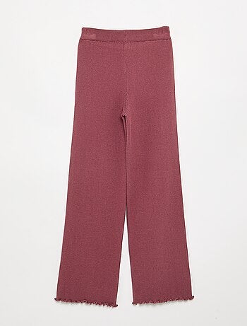 Pantalón recto de punto liso