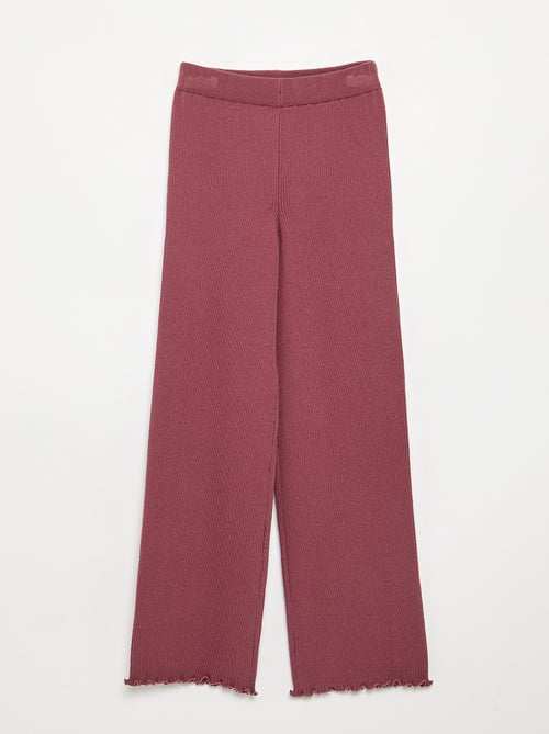 Pantalón recto de punto liso - Kiabi