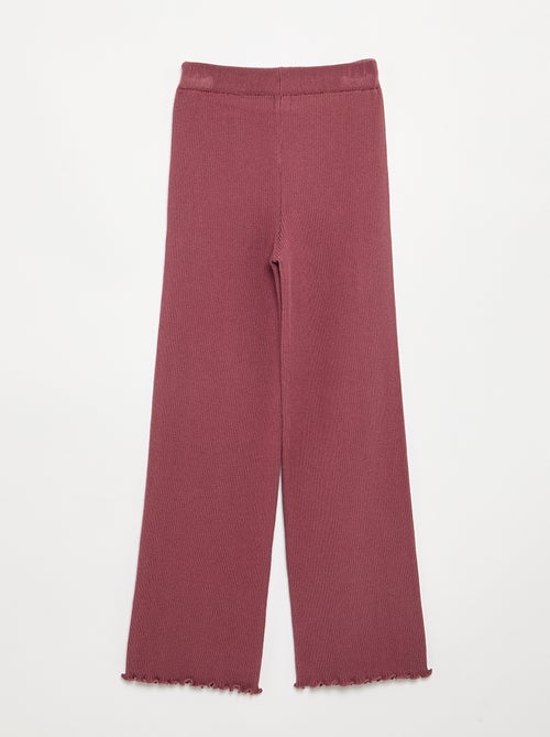Pantalón recto de punto liso - Kiabi