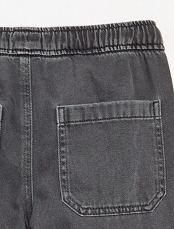 Pantalón recto de sarga - corte ajustado