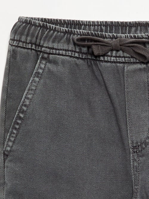 Pantalón recto de sarga - corte ajustado - Kiabi