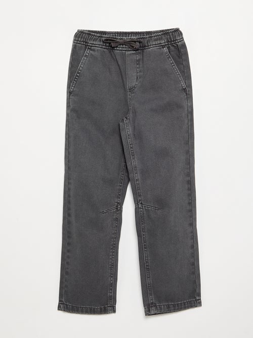 Pantalón recto de sarga - Kiabi Pantalón recto de sarga - Kiabi