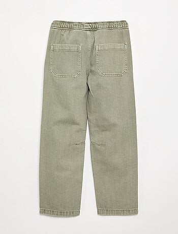 Pantalón recto de sarga