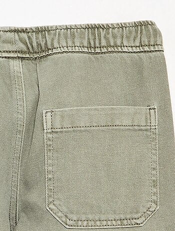Pantalón recto de sarga