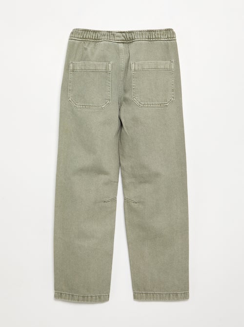 Pantalón recto de sarga - Kiabi Pantalón recto de sarga - Kiabi