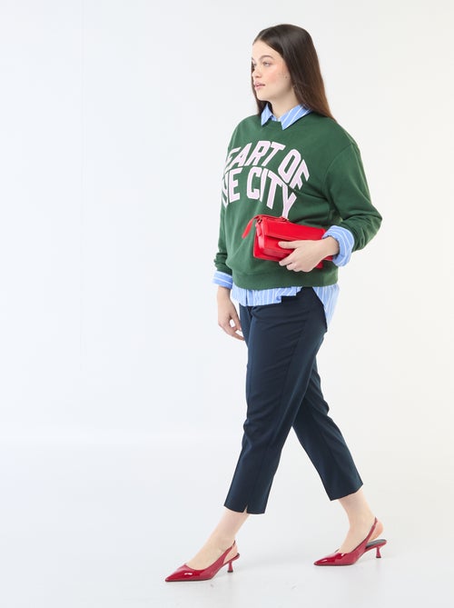 Pantalón recto de talle alto - Kiabi