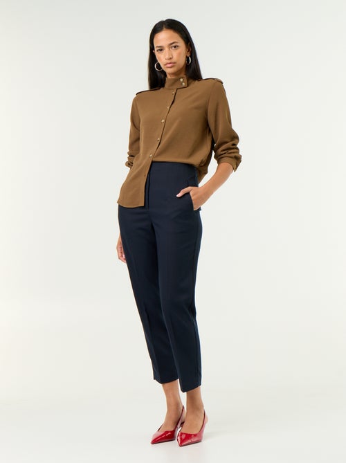 Pantalón recto de talle alto - Kiabi