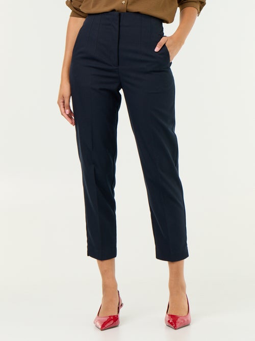 Pantalón recto de talle alto - Kiabi