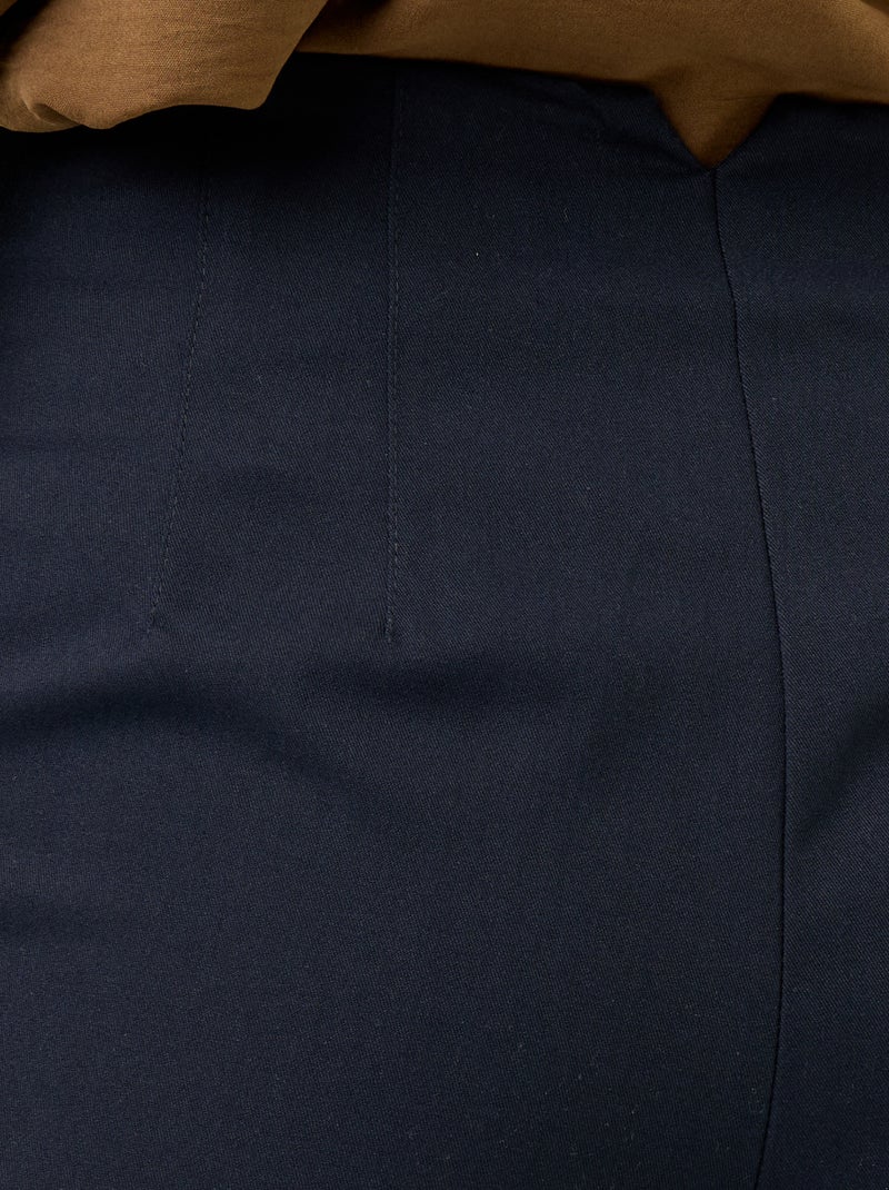 Pantalón recto de talle alto Azul - Kiabi