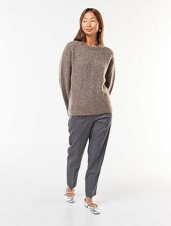 Pantalón recto de talle alto