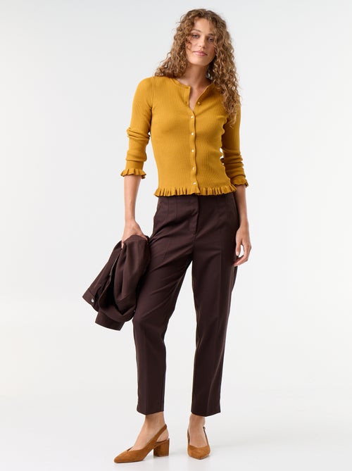 Pantalón recto de talle alto - Kiabi