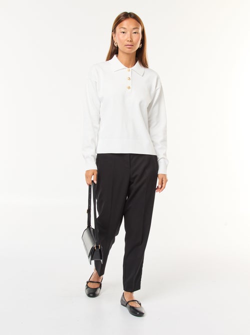 Pantalón recto de talle alto - Kiabi