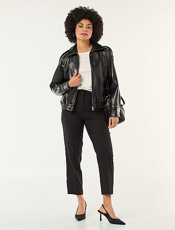 Pantalón recto de talle alto