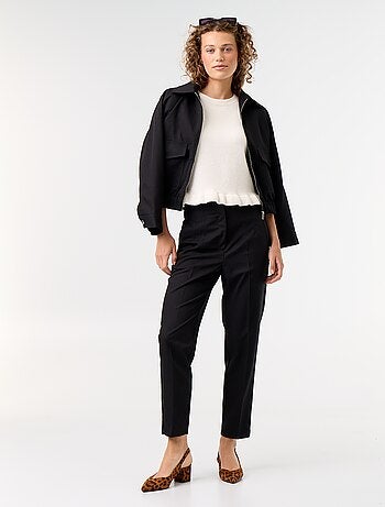 Pantalón recto de talle alto