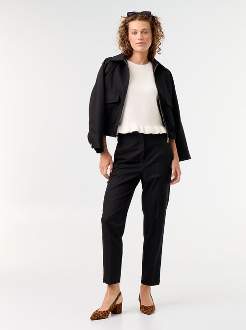 Pantalón recto de talle alto - Kiabi