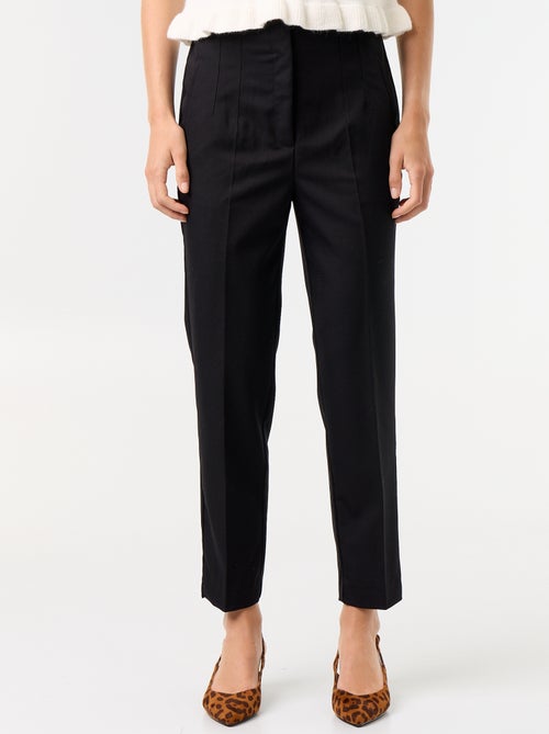 Pantalón recto de talle alto - Kiabi