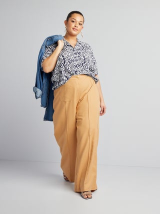 Pantalón recto de tiro alto