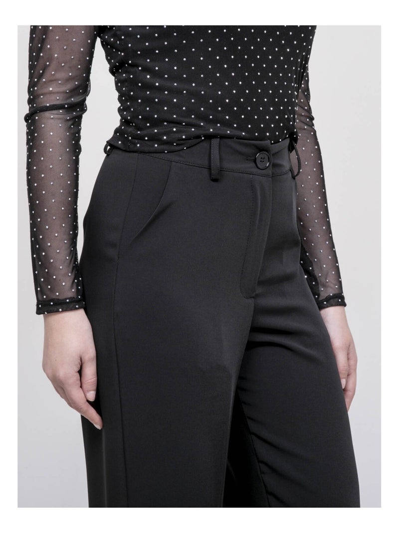 Pantalón recto ELMEDINA Negro - Kiabi