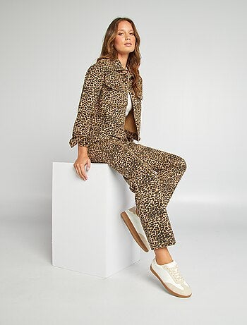 Pantalón recto 'leopardo'