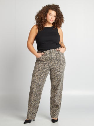 Pantalón recto 'leopardo'