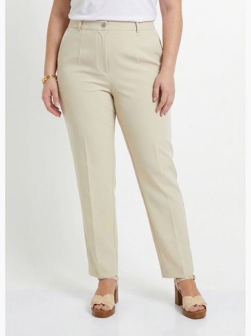 Pantalón recto liso con cintura semielástica - afibel - Kiabi Pantalón recto liso con cintura semielástica - afibel - Kiabi