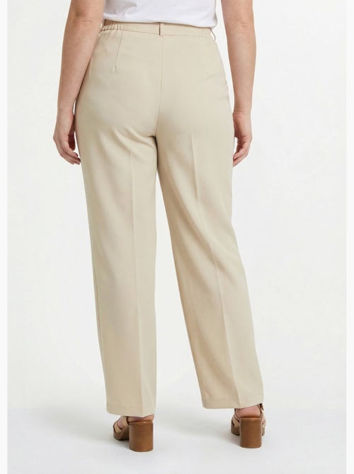 Pantalón recto liso con cintura semielástica - afibel - Kiabi Pantalón recto liso con cintura semielástica - afibel - Kiabi