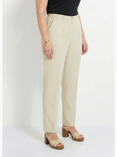 Pantalón recto liso con cintura semielástica - afibel - Kiabi Pantalón recto liso con cintura semielástica - afibel - Kiabi