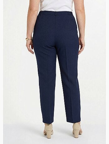 Pantalón recto liso con cintura semielástica - afibel