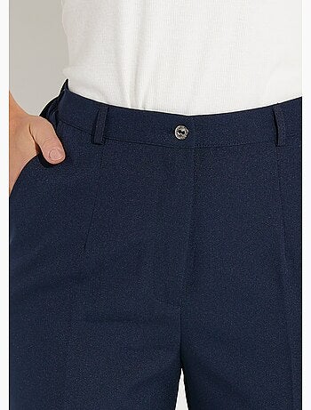 Pantalón recto liso con cintura semielástica - afibel