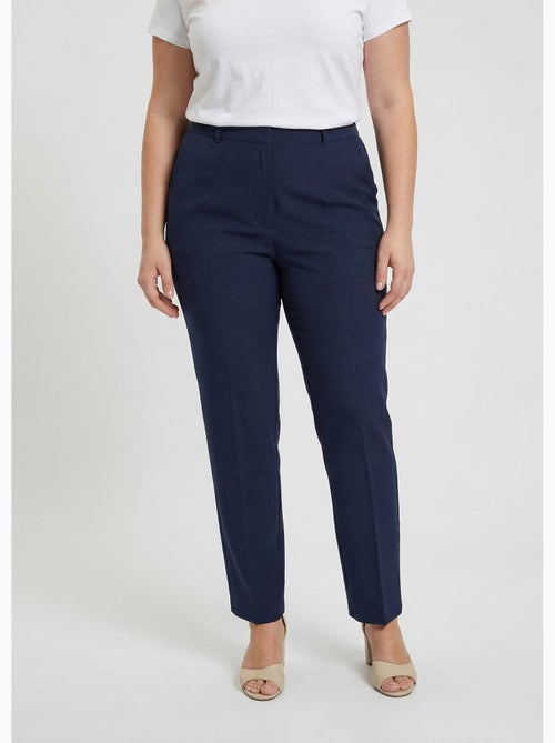 Pantalón recto liso con cintura semielástica - afibel - Kiabi