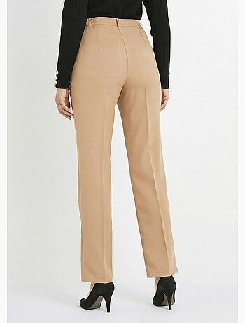 Pantalón recto liso con cintura semielástica - Afibel