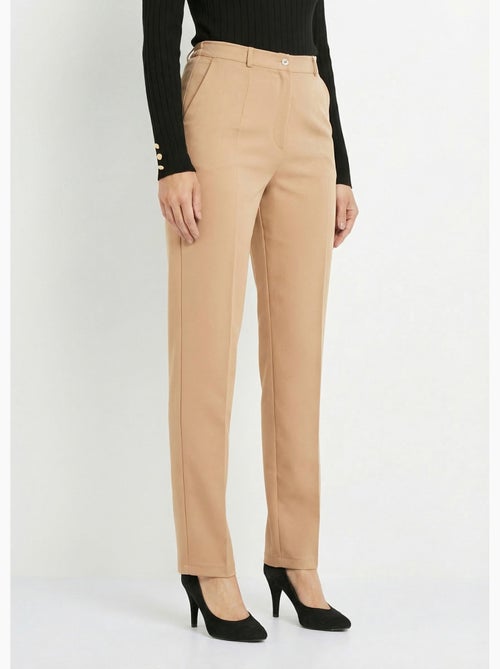 Pantalón recto liso con cintura semielástica - Afibel - Kiabi