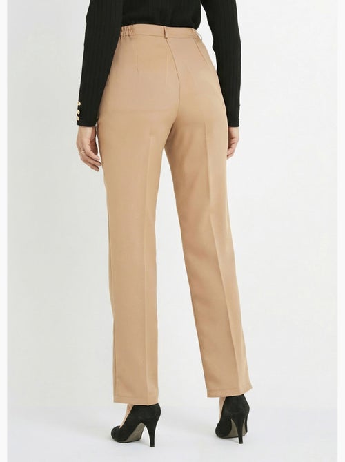 Pantalón recto liso con cintura semielástica - Afibel - Kiabi