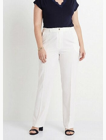 Pantalón recto liso con cintura semielástica - Afibel