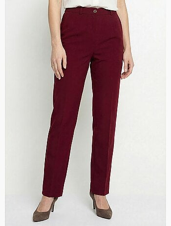 Pantalón recto liso con cintura semielástica - Afibel