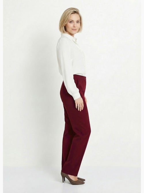 Pantalón recto liso con cintura semielástica - Afibel - Kiabi