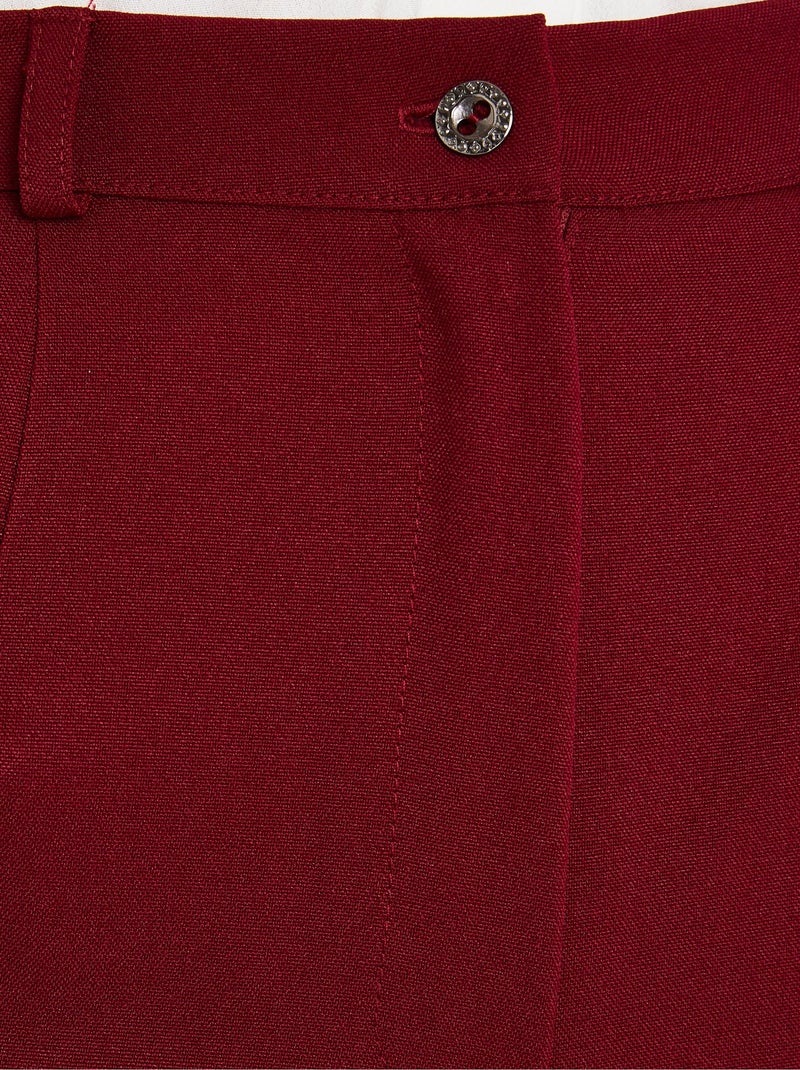 Pantalón recto liso con cintura semielástica - Afibel Burdeos - Kiabi