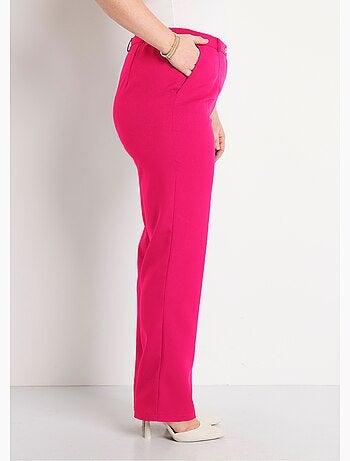 Pantalón recto liso con cintura semielástica - Afibel