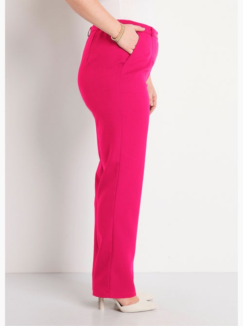 Pantalón recto liso con cintura semielástica - Afibel - Kiabi