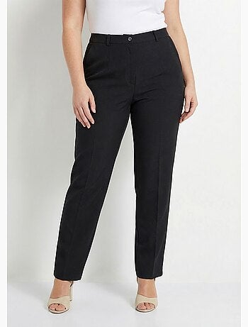 Pantalón recto liso con cintura semielástica - afibel