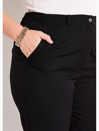 Pantalón recto liso con cintura semielástica - afibel