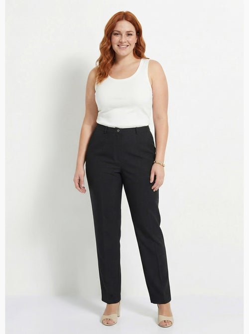 Pantalón recto liso con cintura semielástica - afibel - Kiabi